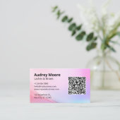 Modern Girly Lashes Brows Lash Tech Visitekaartje (Staand voorkant)