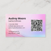 Modern Girly Lashes Brows Lash Tech Visitekaartje (Voorkant)