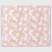 Modern Girly Love Hearts Gold Glitter Wedding Cadeaupapier (Vlak)