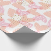 Modern Girly Love Hearts Gold Glitter Wedding Cadeaupapier (Hoek)