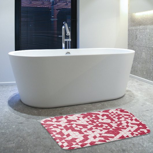 Modern Girly Magenta Roze Geometric Badmat