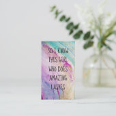 Modern Girly Marble Refer+a+Friend Aanbevelingskaartje (Staand voorkant)