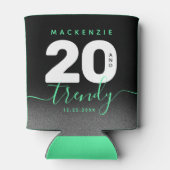 Modern Girly Mint Green 20 en Trendy Blikjeskoeler (Achterkant)