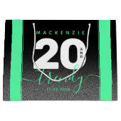 Modern Girly Mint Green 20 en Trendy Groot Cadeauzakje (Voorkant)