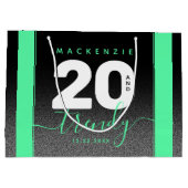 Modern Girly Mint Green 20 en Trendy Groot Cadeauzakje (Achterkant)