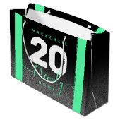 Modern Girly Mint Green 20 en Trendy Groot Cadeauzakje (Achterkant Gekanteld)