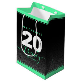 Modern Girly Mint Green 20 en Trendy Medium Cadeauzakje