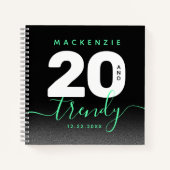 Modern Girly Mint Green 20 en Trendy Notitieboek (Voorkant)