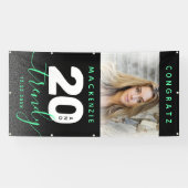 Modern Girly Mint Green 20 en Trendy Spandoek (Horizontaal)