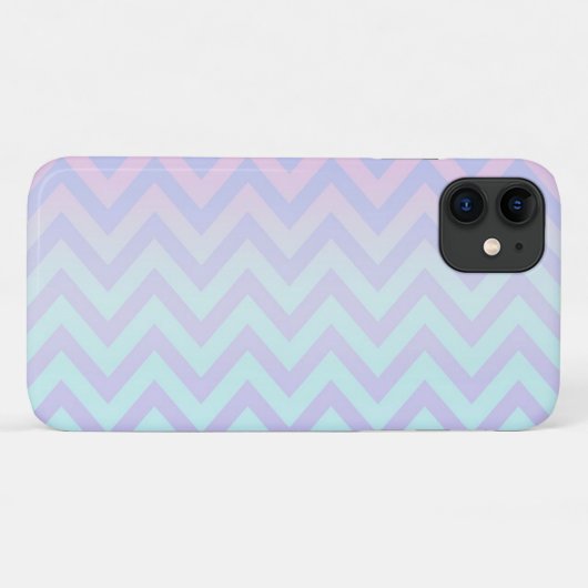 Modern Girly Ombre Zigzag Chevron Pattern Case-Mate iPhone Case (Achterkant (horizontaal))