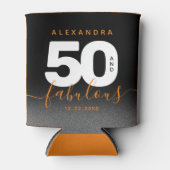 Modern Girly Oranje 50 en Fabulous Blikjeskoeler (Voorkant)