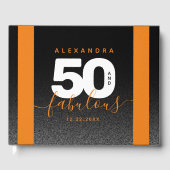 Modern Girly Oranje 50 en Fabulous Gastenboek (Voorkant)