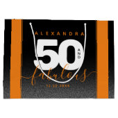 Modern Girly Oranje 50 en Fabulous Groot Cadeauzakje (Achterkant)