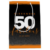 Modern Girly Oranje 50 en Fabulous Medium Cadeauzakje (Voorkant)
