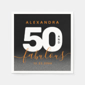 Modern Girly Oranje 50 en Fabulous Servet (Voorkant)