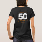 Modern Girly Oranje 50 en Fabulous T-shirt (Achterkant)