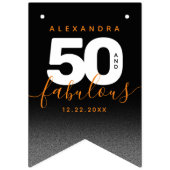 Modern Girly Oranje 50 en Fabulous Vlaggetjes (Eerste vlag)