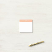 Modern Girly Peach Roze Monogram Initialen Post-it® Notes (Op bureau)