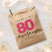 Modern Girly Pink 80 en Geweldige Bedankzakje (Geknipt)