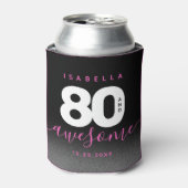 Modern Girly Pink 80 en Geweldige Blikjeskoeler (Blikje Voorkant)