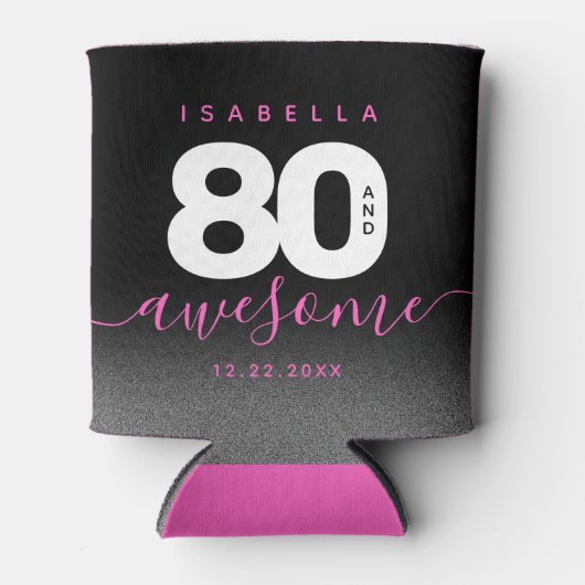 Modern Girly Pink 80 en Geweldige Blikjeskoeler (Voorkant)