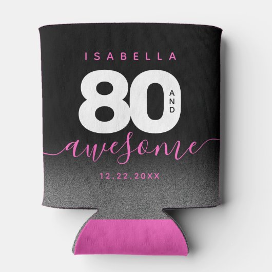 Modern Girly Pink 80 en Geweldige Blikjeskoeler (Achterkant)