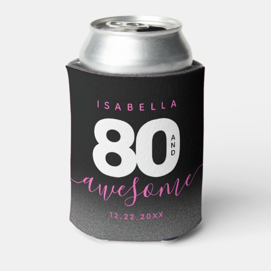 Modern Girly Pink 80 en Geweldige Blikjeskoeler (Blikje Achterkant)