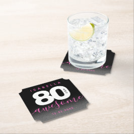 Modern Girly Pink 80 en Geweldige Kartonnen Onderzetters