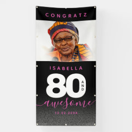 Modern Girly Pink 80 en Geweldige Spandoek