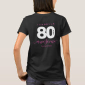 Modern Girly Pink 80 en Geweldige T-shirt (Achterkant)