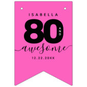 Modern Girly Pink 80 en Geweldige Vlaggetjes (Tweede vlag)