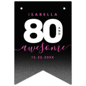 Modern Girly Pink 80 en Geweldige Vlaggetjes (Eerste vlag)