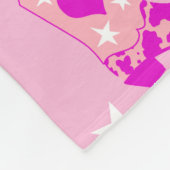 Modern Girly Pink Cowgirl Westerne Boots Stars Pin Fleece Deken (Hoek)