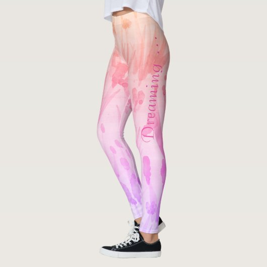 Modern Girly Pink en Mauve Leggings (Links)