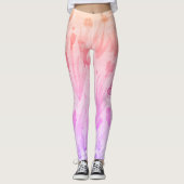 Modern Girly Pink en Mauve Leggings (Voorkant)
