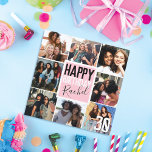 Modern Girly Pink Friends Photo Collage Birthday Kaart<br><div class="desc">Deze moderne en leuke verjaardagskaart is perfect voor je vriend of familielid. Het kenmerkt een acht foto collage net, gewaagde doopvont, handgeschreven handtekeningtypografie, en een speciaal bericht aan het verjaardagsmeisje met haar leeftijd trots getoond. (De leeftijd kan in om het even welk aantal worden veranderd.) Het kleurenschema omvat korrelig roze,...</div>