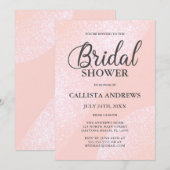 Modern Girly Pink Glitter Geometrisch Vrijgezellen Kaart (Voorkant / Achterkant)