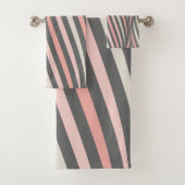 Modern Girly Pink Grey Abstract Bad Handdoek (Insitu)