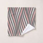 Modern Girly Pink Grey Abstract Bad Handdoek (Wasdoekje)