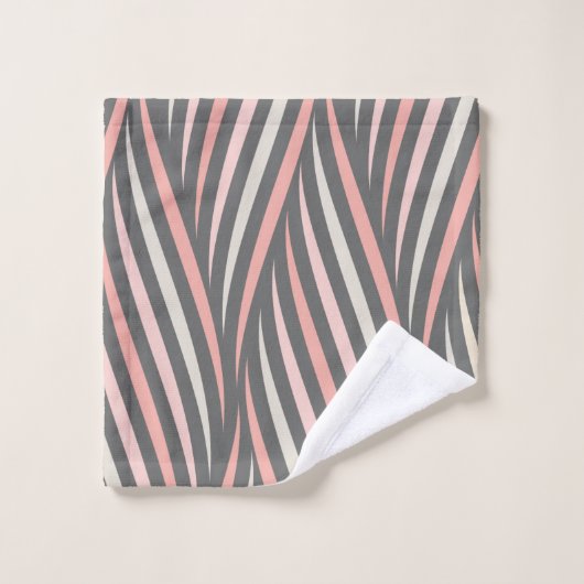 Modern Girly Pink Grey Abstract Bad Handdoek (Wasdoekje)