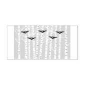 Modern Girly Pink Halloween Bats Birch Forest Rubberstempel (Afrduk)
