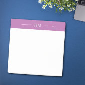 Modern Girly Pink Monogram Initialen Post-it® Notes