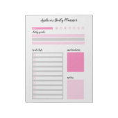 Modern Girly Pink persoonlijke banner Notitieblok (Linkerzijde)