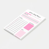 Modern Girly Pink persoonlijke banner Post-it® Notes (Schuin)