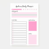Modern Girly Pink persoonlijke banner Post-it® Notes (Voorkant)