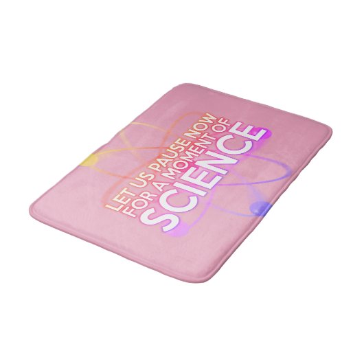 Modern Girly Pink Science Cool Grappig Quote Badmat (Gekanteld)