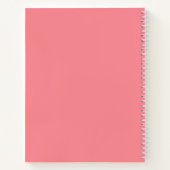 Modern Girly Pink Turquoise Hallo Notitieboek (Achterkant)