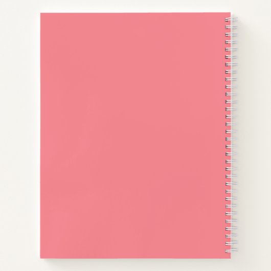 Modern Girly Pink Turquoise Hallo Notitieboek (Achterkant)