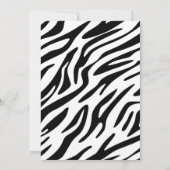 Modern Girly Pink Zebra Print Vrijgezellenfeest Kaart (Achterkant)