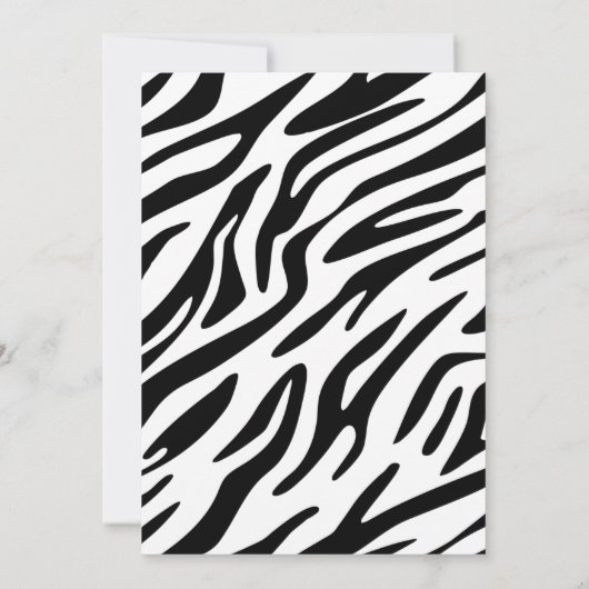 Modern Girly Pink Zebra Print Vrijgezellenfeest Kaart (Achterkant)